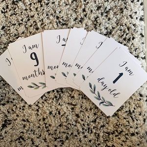 Hello World blanket for baby infants monthly pictures with cards